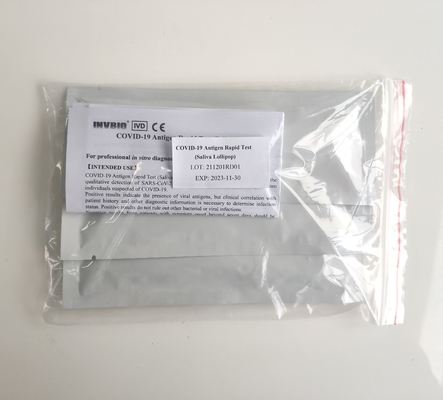 Ce Mark Covid-19 Antigen সেলফ টেস্ট স্যালিভা ওরাল ললিপপ সিলড পাউচ