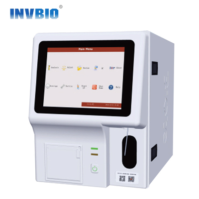 INVBIO716 প্লাস 3 পার্ট হেমাটোলজি অ্যানালাইজার RBC WBC HGB এবং WBC সম্পূর্ণ স্বয়ংক্রিয় TFT LCD