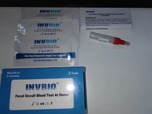 দ্রুত ডায়াগনস্টিক 1pcs ওয়ান স্টেপ ফেকাল অকল্ট ব্লাড টেস্ট কিট হোম ব্যবহার দ্রুত সনাক্তকরণ