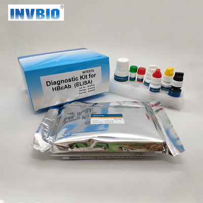 HAV IgM Elisa টেস্ট কিট প্লেট মানুষের ব্যবহার প্রতি বক্সে 96 টেস্ট