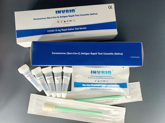 INVBIO নির্ভুলতা করোনাভাইরাস লালা Rtk পরীক্ষা 5pcs/ বক্স গুণগত সনাক্তকরণ