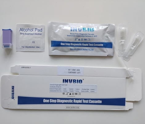 SARS-CoV-2 করোনাভাইরাস IgG IgM অ্যান্টিবডি টেস্ট কিট ওয়ান স্টেপ সেলফ টেস্টিং INVBIO