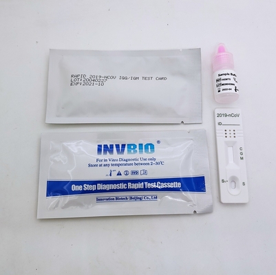 SARS-CoV-2 সিরাম প্লাজমা IgG IgM অ্যান্টিবডি টেস্ট কিট বাড়িতে 25pcs/ বক্স